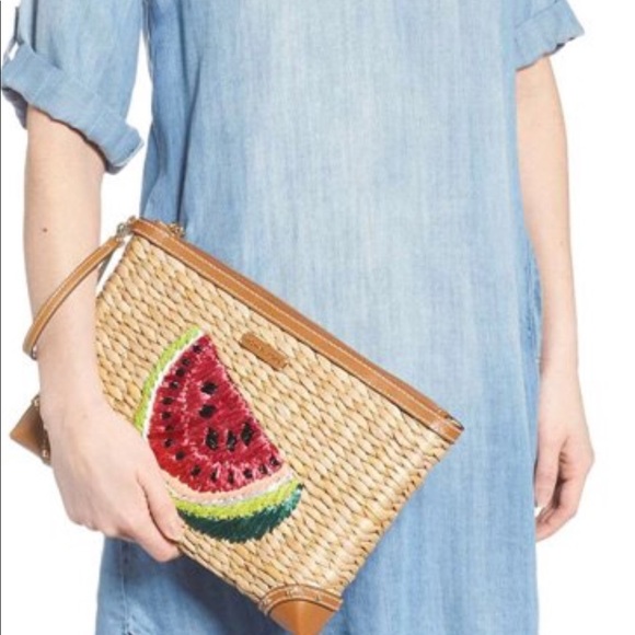 Michael Kors Malibu Extra Large Woven Clutch - Picture 4 of 8